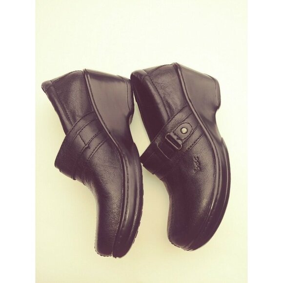 BOC Born Concept Womens Black Clog Leather Slip on Shoes Sz 8 M - Picture 7 of 11